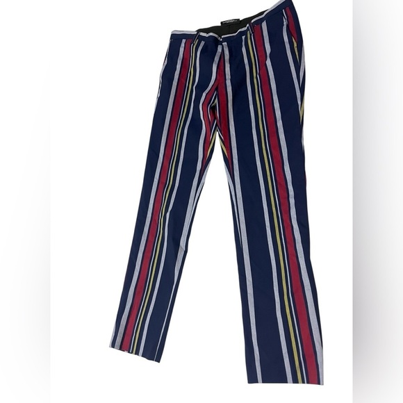 Lockstock London - Men's Monaco Striped Slim Fit Trousers Size 34R